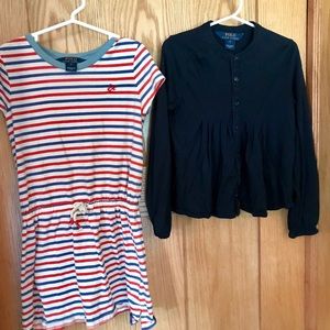Polo Ralph Lauren Girls size 6 dress and shirt